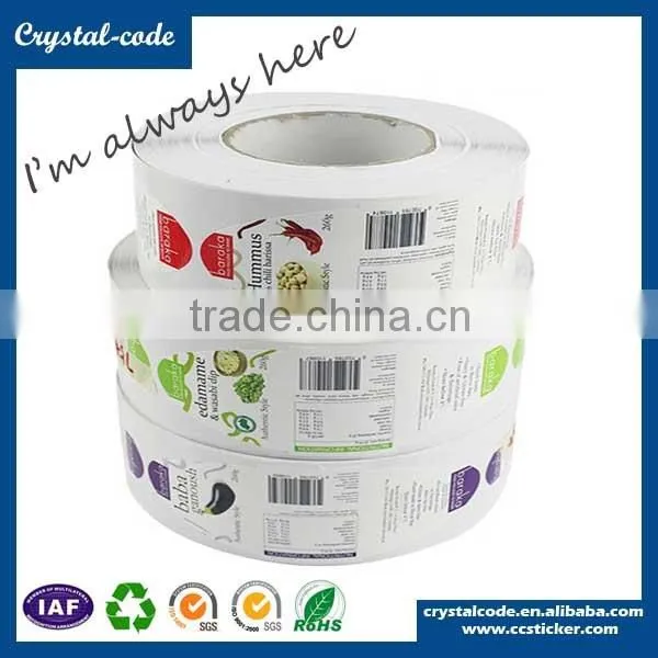 Various materials with yellow glassine paper self adhesive label