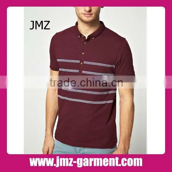Mens polo collar striped t shirt 2013 latest design