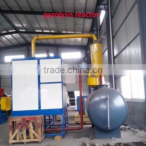 rubber and plastic to oil waste tire recycling production line
