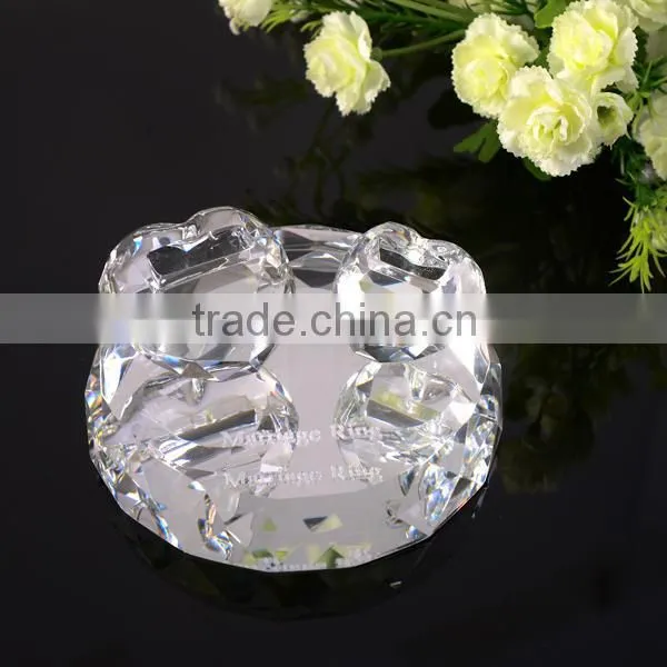 Decorative Heart Shaped Wedding Crystal Ring Holder CO-M013
