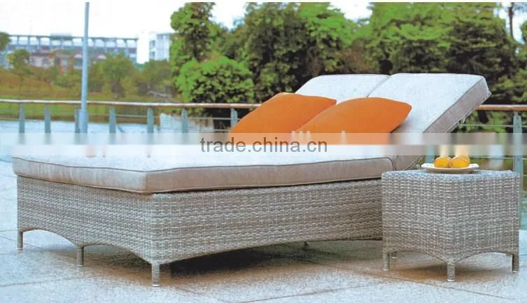 2014 New Design Modern Round Rattan Waterproof Bed /balcony/outdoor/living room