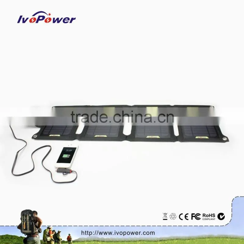Factory High Quality 14W Foldable Solar Charger For Mobile Phone