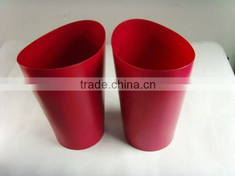 plastic trash can