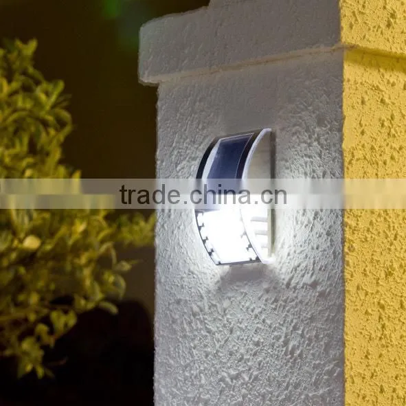2014 new patent design stainless steel led solar wall light solar wedge light PIR solar PIR wall light