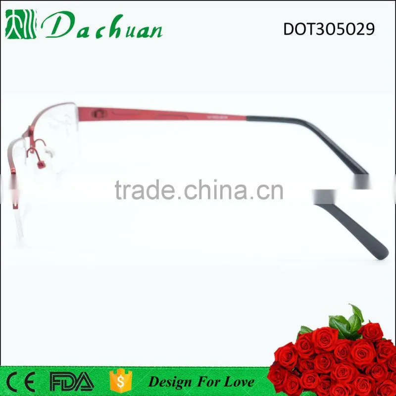 2015 good sale gentleman half frame air titanium eyeglass frames spectacle