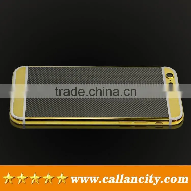 Callancity trading for iphone 6 gold housing with carbon fiber