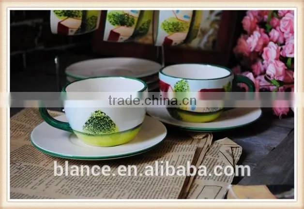 ceramic hand painted coffee mug in painting design