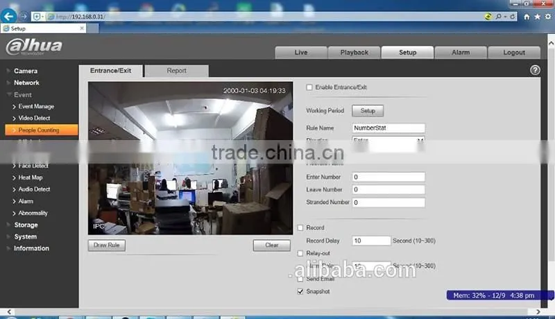 Original Dahua 4MP IPC-HDBW4421R-AS IP network camera Support POE & Micro SD storage Audio alarm