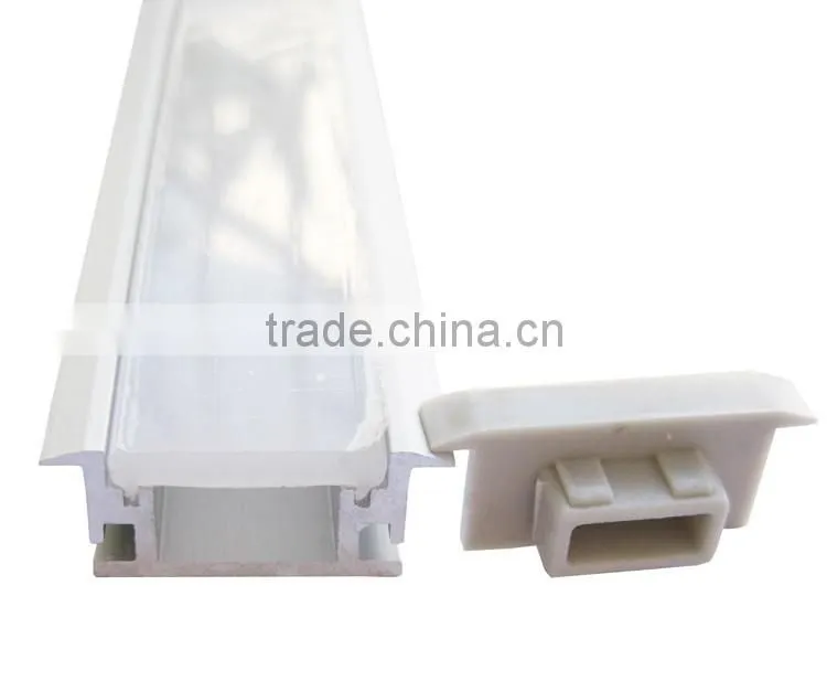 Factory qualitied flat slim led strip profile with thick PC cover for flooring