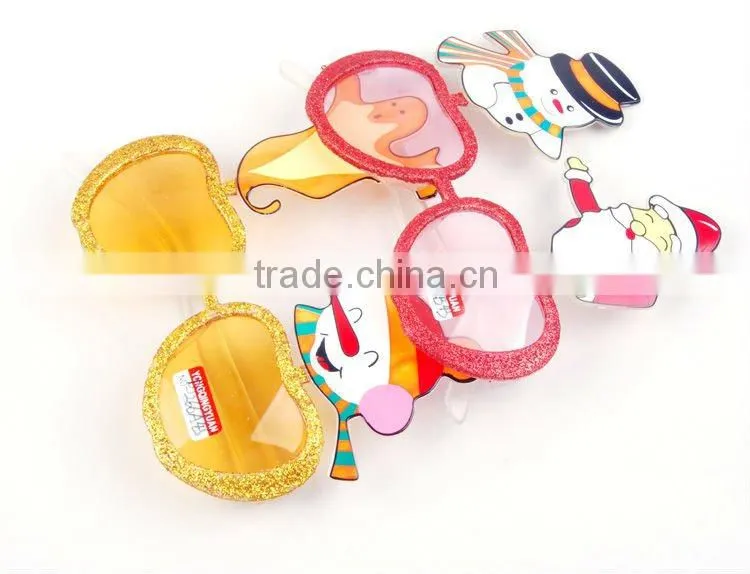 2013 new colorful design Santa Claus party glass