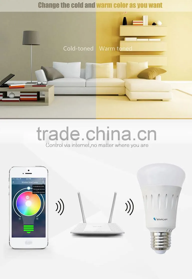 Wifi Control RGB Led Lamp E27 Wifi Lamp Adapter