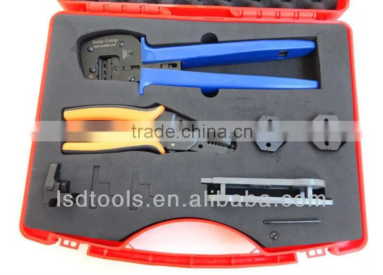 Solar PV Tool Set MC4 crimping tool kit A2546-5D2, combination tool set for solar PV cables and MC4, MC3, Tyco connectors