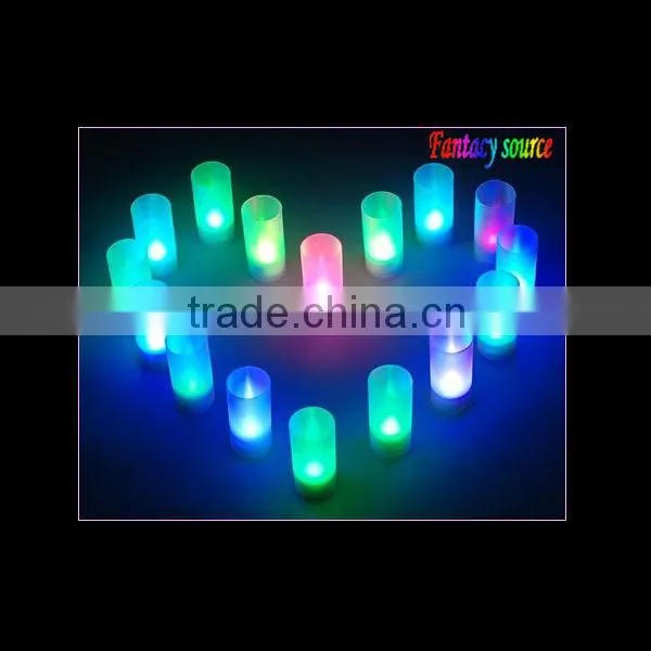 colour changing led candle with frosted cup