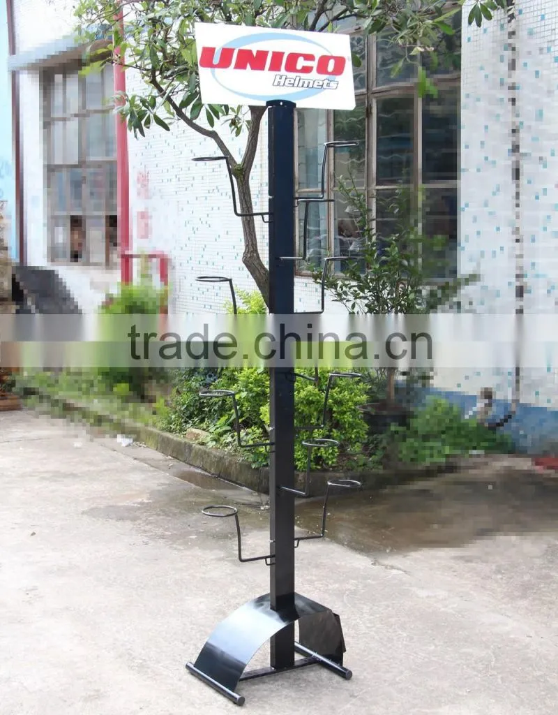 indoor metal wholesale motorcycle safety helmet display rack HSX-S0308