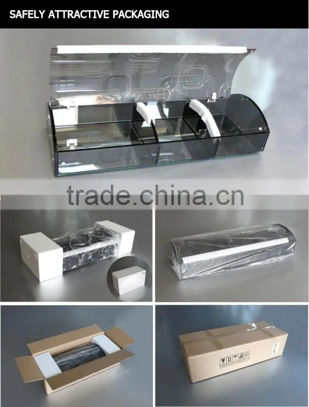 Wall mount glass cabinet decorating living room