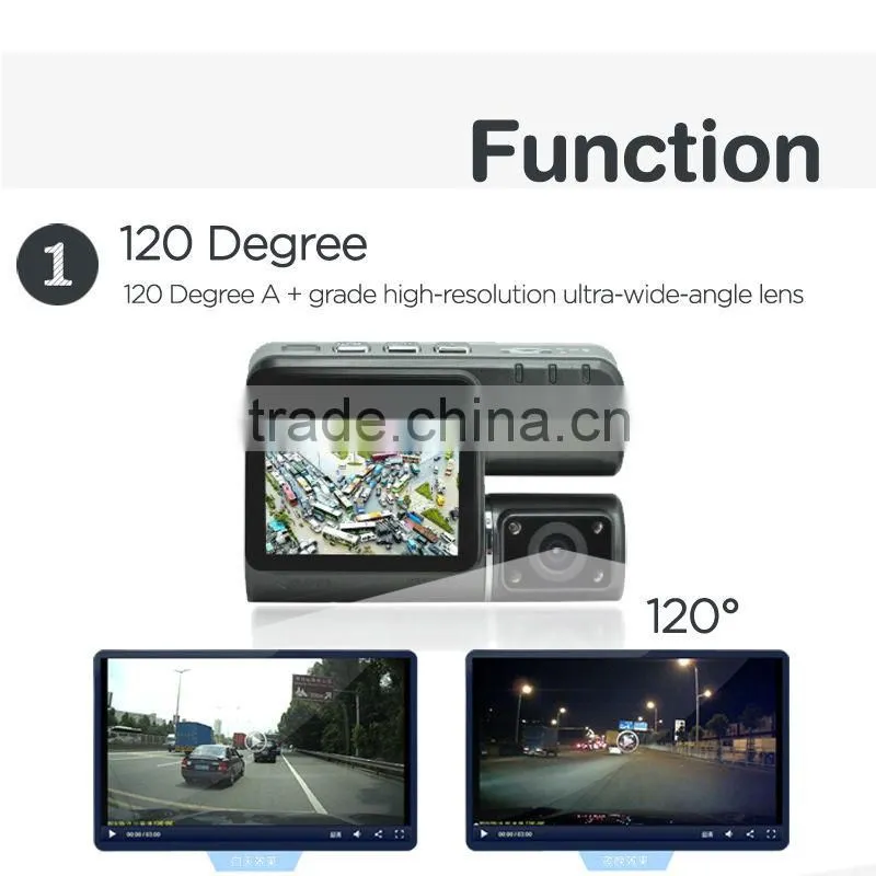 hd car camera with reversing camera for car dvr / car black box dvr