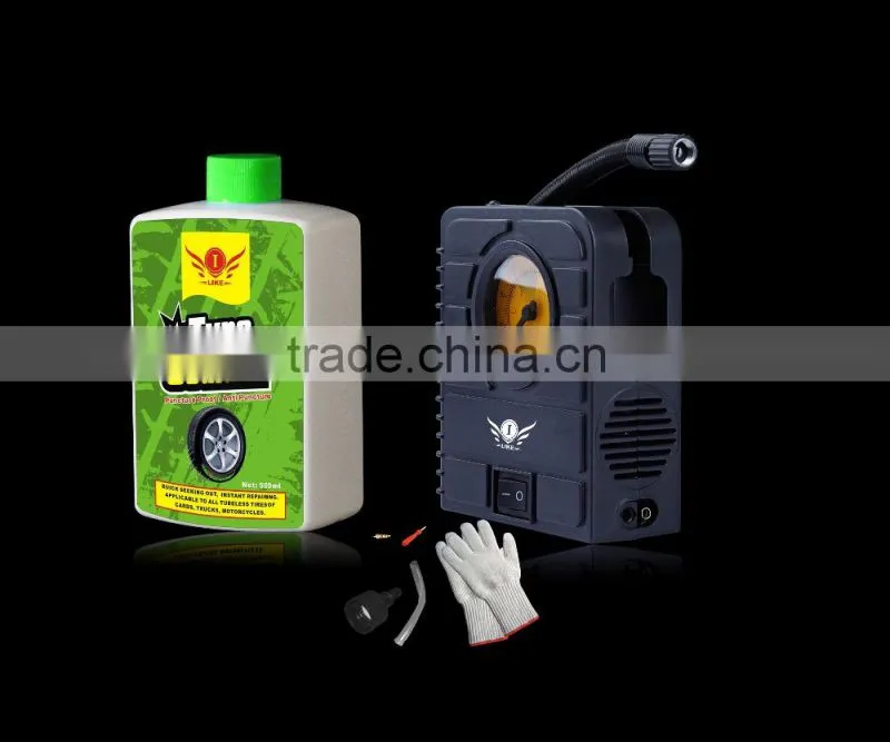 AEROPAK Tyre Puncture Repair Kit, Liquid Tire Sealant with compressor Inflator, mergency Tire pump