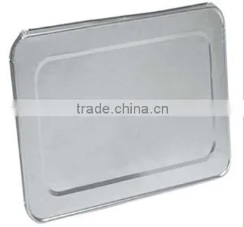 13" x 10 7/10" Disposable High Quality Rectangular Aluminum Foil Container Lid
