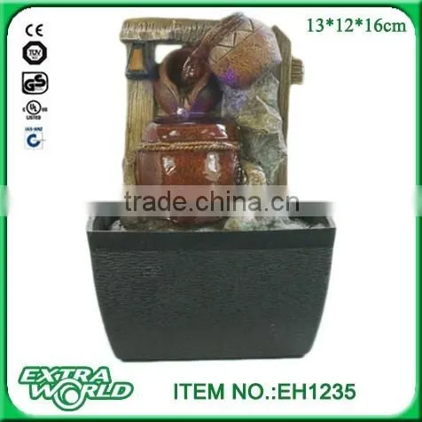 Bamboo Accents Rocking on Bamboo Arms Spout and Pump Japanese Fountain