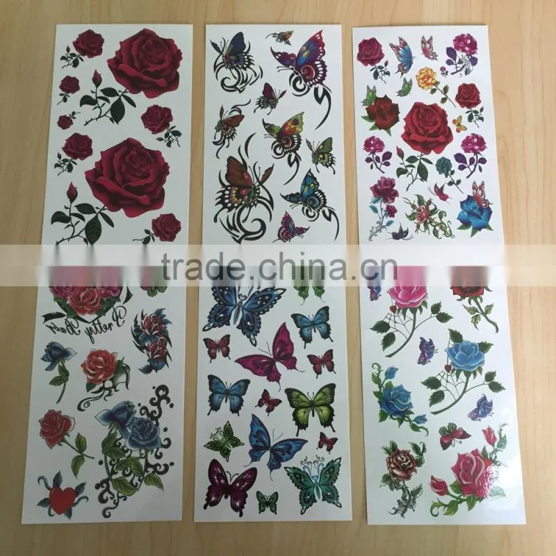 Full face tattoo stickers, temporary body tattoo stickers