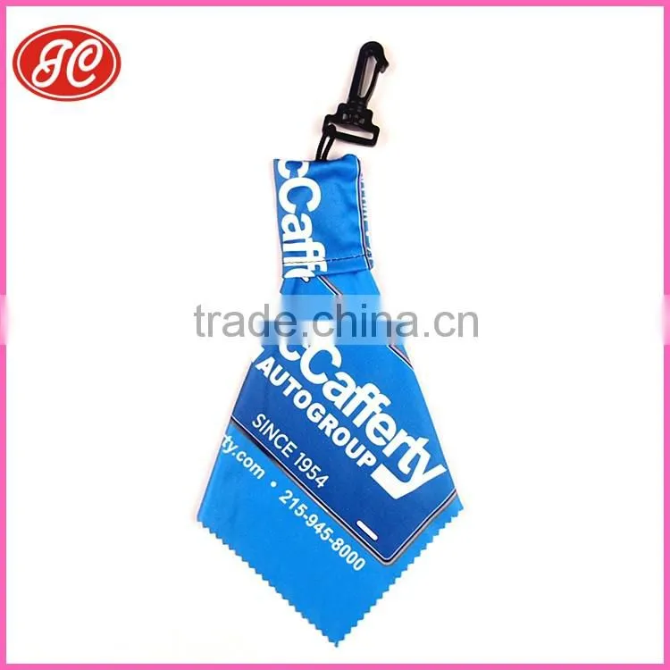 Multipurpose reusable microfiber eyeglass cleaning cloth key chain