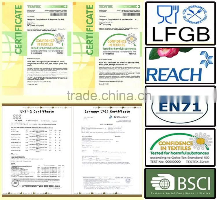 PVC rectangle white tablecloths