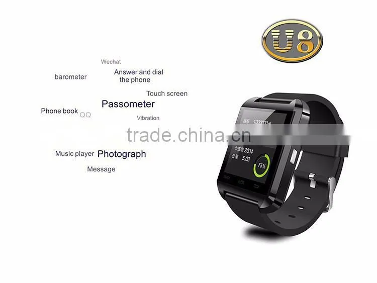 latest wrist watch mobile phone u8 smart bluetooth cheap smart watch