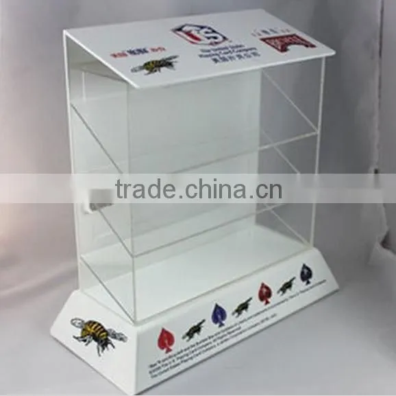 custom clear acrylic plastic e-liquid bottle display stand