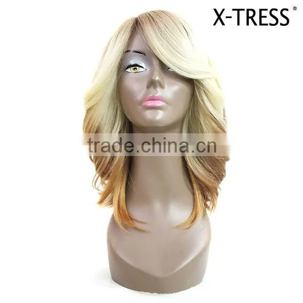 synthetic blend Best seller good quality high tempreture fibre heat resistance hair wig 2016