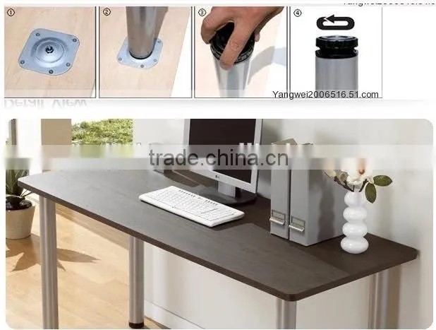 Steel And Wooden Computer Table