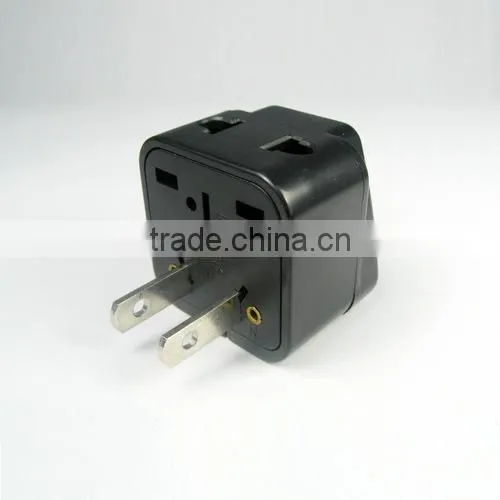 New products 2016 Twin socket, Japan, Thailand, Canada, USA plug to Universal Travel Adapter double adapter plug