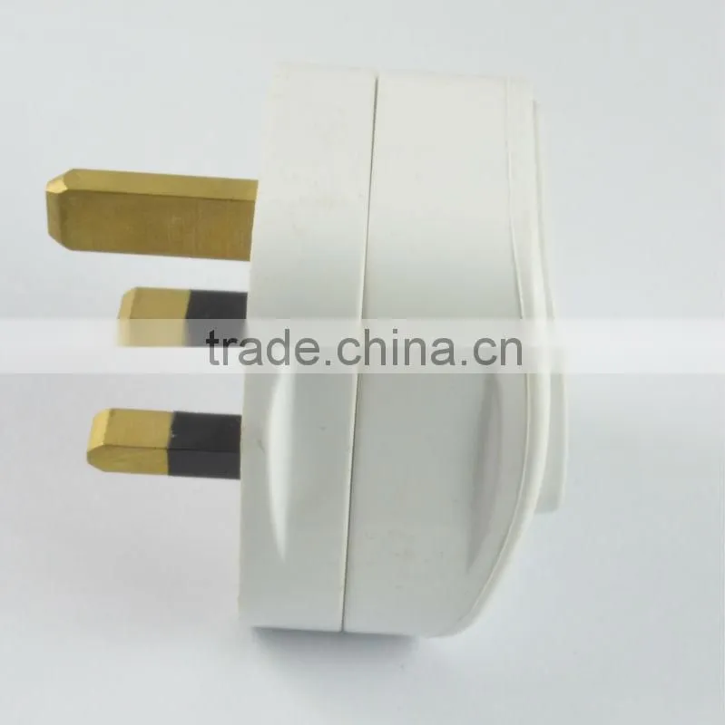 Top UK BS 3 pin wire power plug with switch