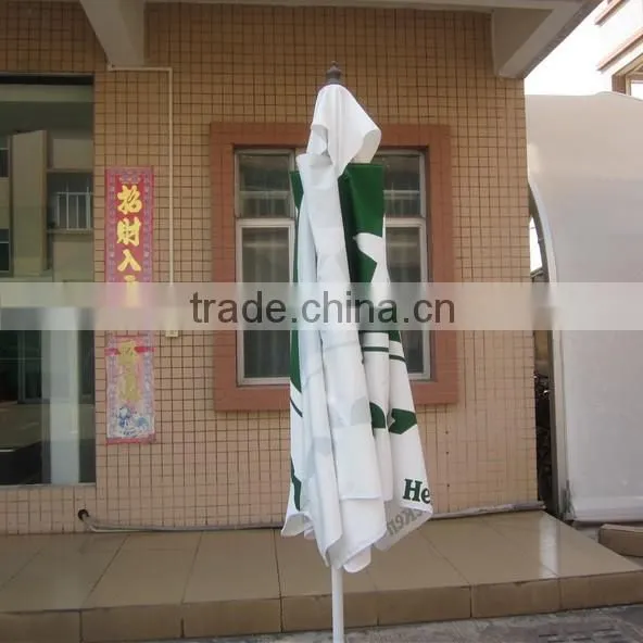 advertising commercial patio parasol umbrella in summer