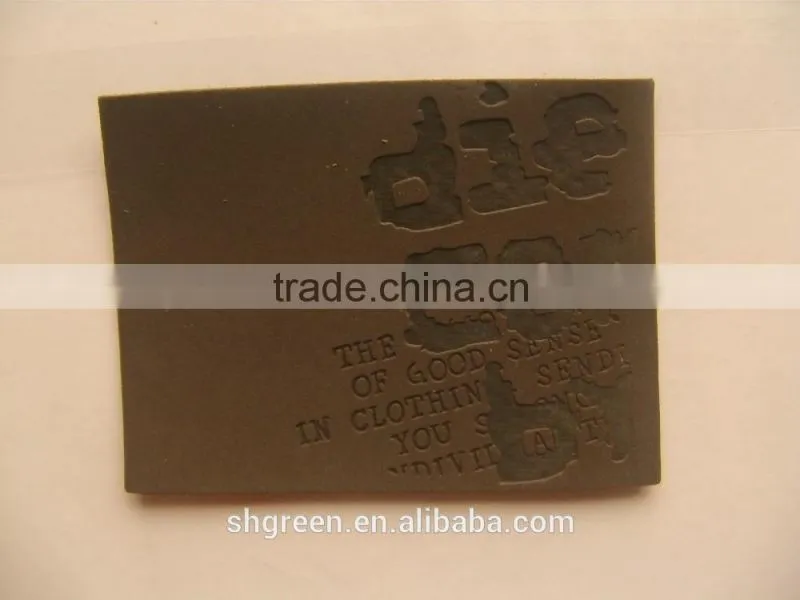 Fashion design PU fake leather patch for denim