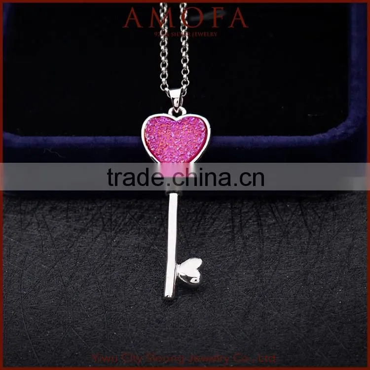 New Arrival Jewellery Druzy Silver Necklace Chain