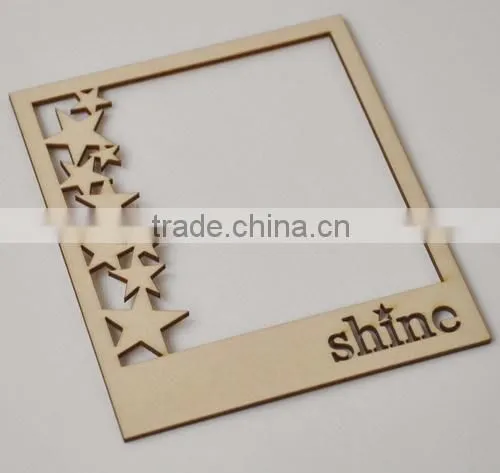 wood veneer frame,MDF flourish, wooden flourish scrapbooking card craft embellishments