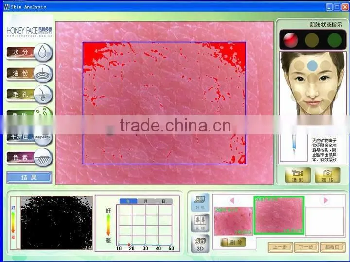 2013 Beauty salon/home use touch screen beauty care equipment skin diagnosis purpose BD-P006