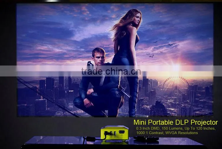 Multimedia Home theater Use, Perfect Gift video projector HDMI USB for home cienma use 150 Lumens Cheap mini led projector