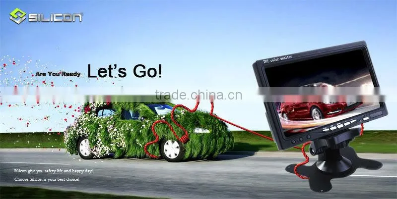 cheapest lcd monitor 3-way video input 7 " inch car video monitors/car tft lcd color monitor