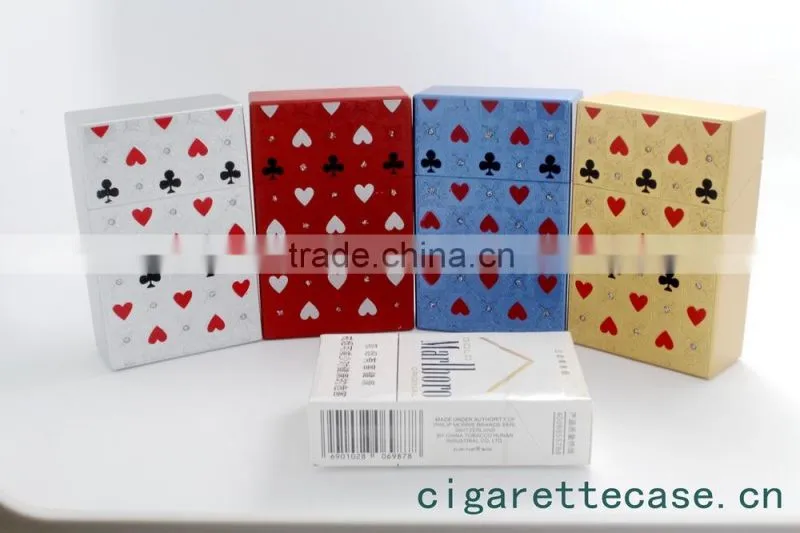 new plastic cigarette case with novely push button wave surface design for 20s king size full pack