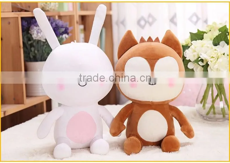 Korea style brown fox with white rabbit dall Korea Descendants of the sun toy Stuffed Dalls
