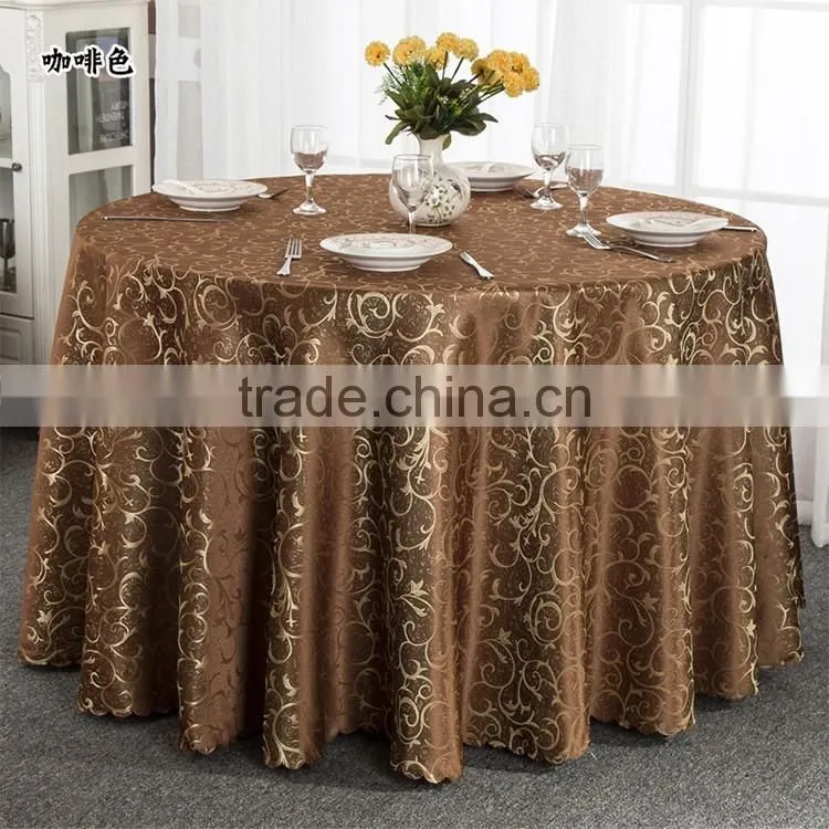 Hotel and restaurant use royal blue printing 132 round table cloth wholesale