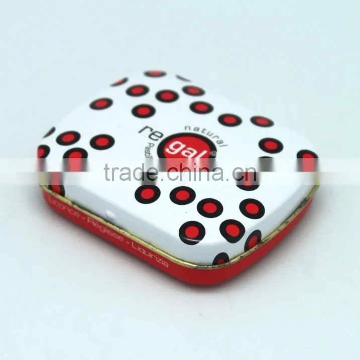 China Shenzhen wholesale 4C printing metal tin small mint candy box