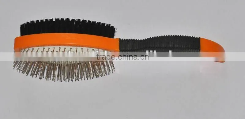 wooden handle dog brush
