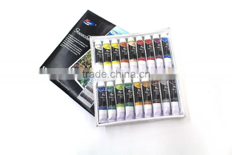 free sample 12ml 18colors gouache paint set