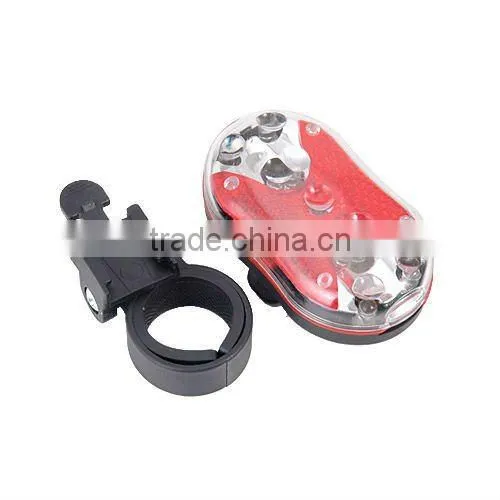 Useful Black Color Bicycle 5 LED Head White Light 9 LED Tail Red Light