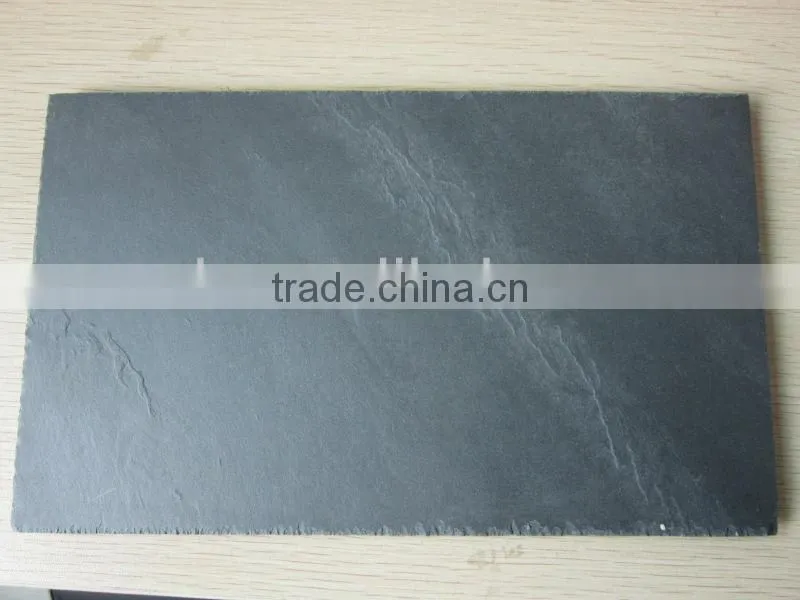 JiuJiang quarry rectangular black natural slate stone coaster