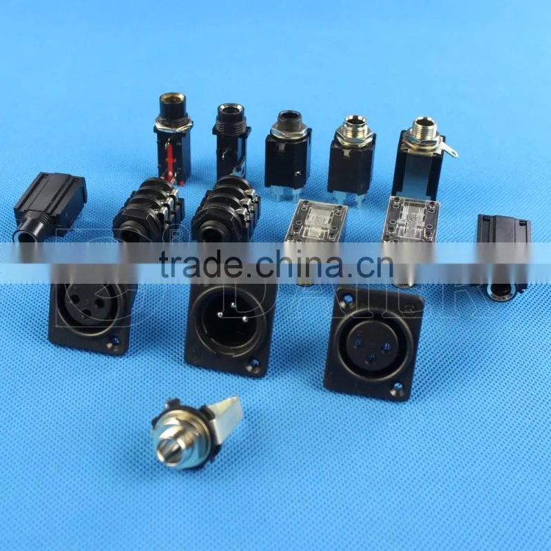 PJ-644F plastic phone jack with short PCB terminals 6.35mm jack socket