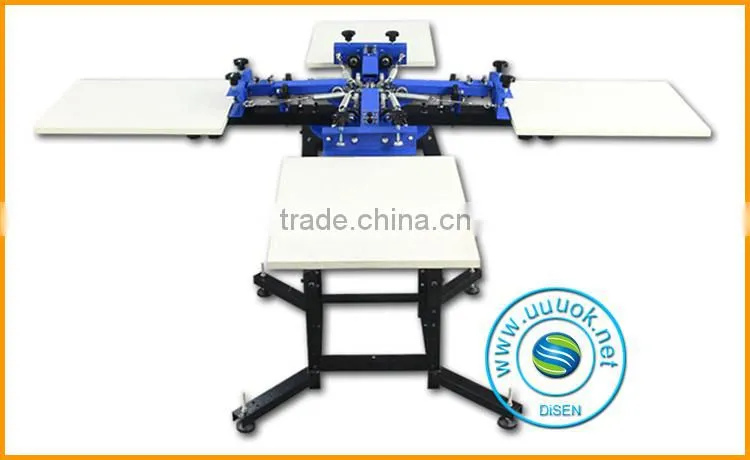 4 color 4 station t-shirt screen printing machine