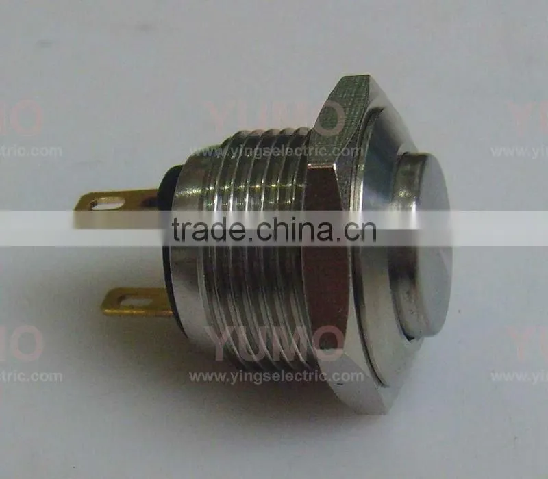 Metal push button switch high round ring illuminated Pushbutton JS16H-10-J